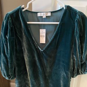 Dark green velvet shirt
